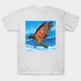 Kea in the Snow by Ira T-Shirt